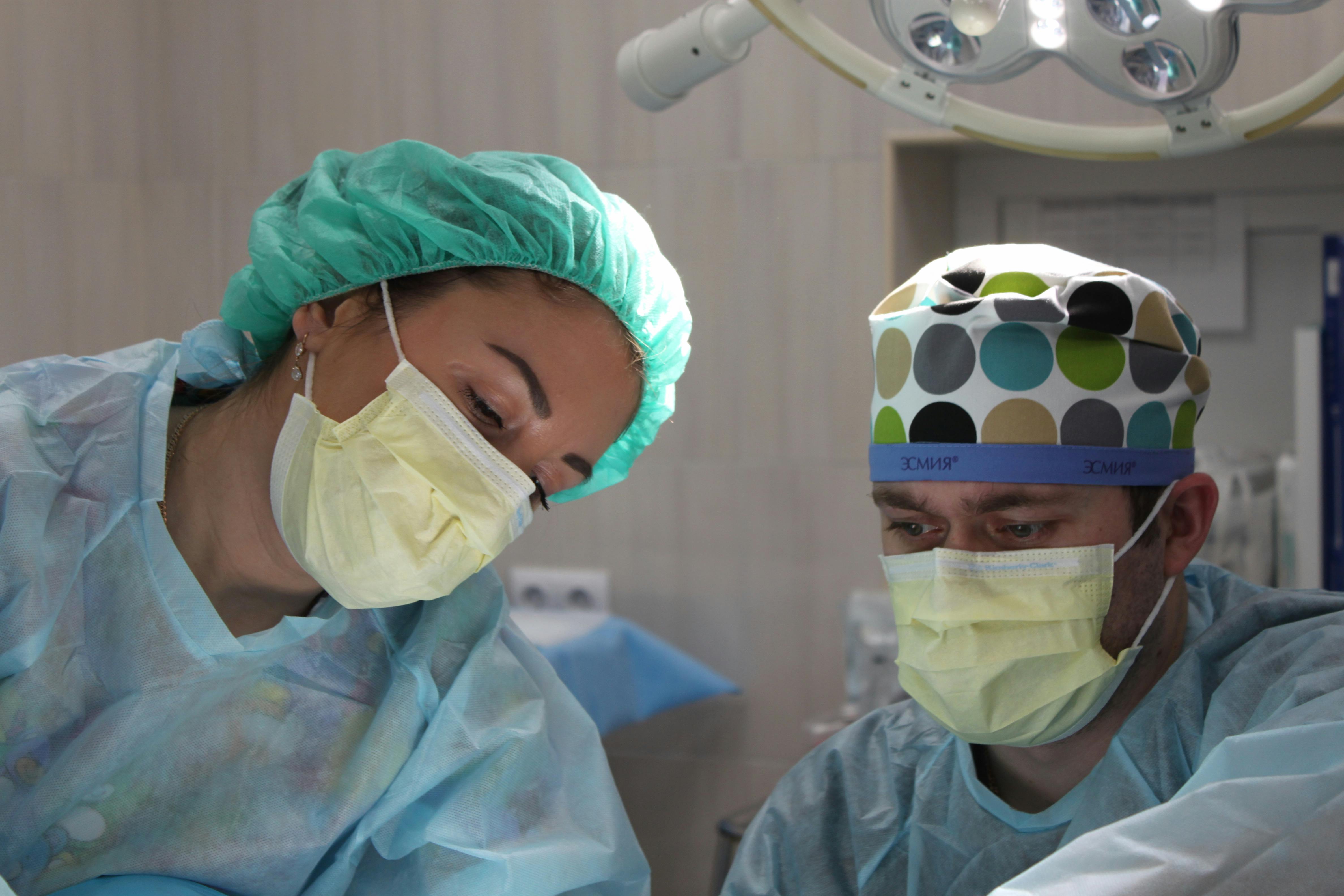 Anesthesiologist at work